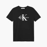 Calvin Klein Jeans T-shirt Maniche Corte Donna Core Monologo Scollo Rotondo, Nero (Ck Black), L