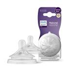 Philips Avent Tettarella per biberon Natural Response - 2 tettarelle per biberon a flusso 5, per bambini da 6 mesi in su, senza BPA (modello SCY965/02)