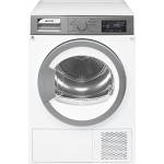 Smeg DHT83LIT-1 Libera installazione Caricamento frontale 8kg A+++ Argento, Bianco asciugatrice