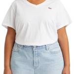 Levi's Plus Size V-neck Tee, T-shirt Donna, Bright White, 2XL