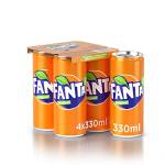 Fanta Original Gusto di Arancia – 4 Lattine da 330 ml, con Succo di Arance Italiane, Senza Aggiunta di Conservanti, Lattina 100% riciclabile, Gusto Rinfrescante, Bevanda Analcolica Frizzante