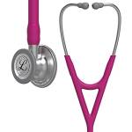 3M Littmann Stetoscopio diagnostico Cardiology IV, testina con finitura standard, tubo auricolare lampone, connettore e archetto inossidabili, 69 cm, 6158