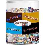 Miniatures Mix (Mars, Bounty, Twix, Snickers), ca. 296 pezzi, scatola trasparente – 3 kg