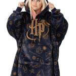 Harry Potter Vuddie Felpa con Cappuccio Donna Oversize Bianca One Size