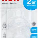 NUK First Choice - Set di 2 beccucci in Silicone morbidi combinabili con tutte le bottiglie, 6-18 mesi