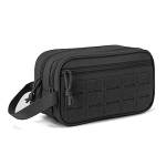 QT&QY Borsa da toilette tattica per uomo Borsa igienica EDC Strumento militare Molle Borse Piccolo Dopp Kit Mens Rasatura Kit Borse da Doccia da Viaggio, 2 nero, Beauty case