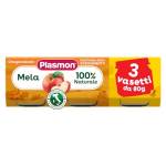 Plasmon Omogeneizzato Frutta Mela 80g 24 Vasetti con Mele Italiane, 100% naturale, con aggiunta di Vitamina C