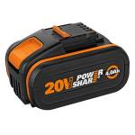 WORX WA3553 18V(20V MAX) 4.0Ah Batteria Ricaricabile, Batteria Potente con Indicatore di Carica Integrato, Adatta a Tutti i Dispositivi Worx 20V, Agli Ioni di Litio PowerShare