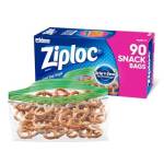 Ziploc Sacchetti per snack, sacchetti per freschezza in movimento, tecnologia Grip 'n Seal per una presa più facile, apertura e chiusura, 90 pezzi