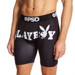 PSD Biancheria intima intima da uomo elasticizzata a fascia larga boxer slip intimo - Playboy, Logo nero/Playboy, XX-Large