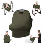 Milk Snob Originale 5-in-1 lussuosa copertura in verde oliva - privacy aggiunta per allattamento al seno, seggiolino auto, marsupio, passeggino, seggiolone, carrello della spesa, tettuccio lettino