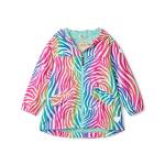 Hatley Microfiber Rain Jacket Giacca Antipioggia in Microfibra, Rainbow Zebra, 3 Years Bambina