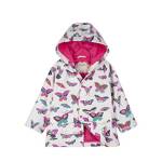 Hatley Printed Raincoat Impermeabile, (Groovy Butterflies), (Taglia Produttore: 5) Bambina