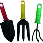 Kippen 6022X - Attrezzi da Giardino Set da 3 Pezzi con Impugnatura in Plastica