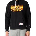 Champion X Stranger Things, Felpa con cappuccio Unisex - Adulto, Nero (Kk003), M