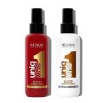 Revlon Professional UniqOne Trattamento per Capelli Senza Risciaquo, All in One, Profumazione Classica 150ml + Cocco 150ml, 2 Pezzi