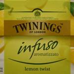 Twinings, Lemon Twist Tea, Infuso Aromatizzato al Gusto Limone, Senza Caffeina, Infusi e Tisane, Confezione da 120 Filtri