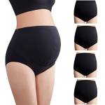 Mama Cotton Women Over The Bump Mutandine di maternità High Coverge Full Coverge Pregnancy in Biancheria Intima (all Black 4 Pack, Size-XXL)