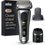 Braun Series 9 PRO +, Rasoio Elettrico Barba, Rifinitore di precisione, Custodia Viaggio, Lame Flessibili, Stazione SmartCare, Impermeabile, Batteria Litio Ion, Idea Regalo, 9597cc Argento