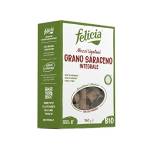 Felicia, Mezzi Rigatoni di Grano Saraceno Integrale, Ricca di Magnesio, Ricca di Manganese, Fornte di Fibre, Senza Glutine, Bio, Vegan, Gusto Deciso, Confezione da 340 g