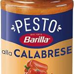 Barilla Pesto alla Calabrese, Sugo Pronto con Peperoni Rossi, Peperoncino, Pecorino Romano DOP, Grana Padano DOP, 190 g