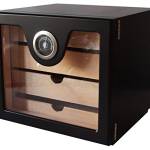 GERMANUS Humidor Armadietto contenitore per sigari nero