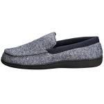 Hanes Men's Slippers House Shoes Moccasino Comfort Memory Foam Indoor Outdoor Fresh IQ, Blu marino, Large