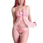 LittleForBig Biancheria da Notte da Donna Babydoll con Cinturino in Pizzo Scollo a V Lingerie Pigiama- Usagi Moon S