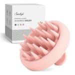 Sndyi Massaggiatore del Cuoio Capelluto - [Bagnato e Secco] Spazzola per Shampoo per Esfoliazione e Massaggio della Testa, 100% Silicone, Pulizia Profonda, Stimola la Crescita dei Capelli, Rosa Perla