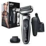 Braun Series 7 Rasoio Elettrico Barba, Rifinitore Di Precisione EasyClick, Stazione SmartCare, 360° Flex, Wet&Dry Ricaricabile, Custodia da Viaggio, Idea Regalo 71-S7200cc Argento