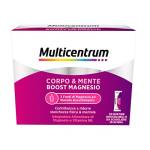 Multicentrum Magnesio Corpo & Mente Boost Magnesio Integratore Alimentare con 3 fonti di Magnesio Vitamina B6, 30 bustine