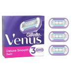 Gillette Venus Deluxe Smooth Swirl Lamette di Ricambio per Rasoio Donna, Confezione da 3 Ricambi con 5 Lame rivestite in DLC, Rasatura Fluida e Duratura, idea regalo