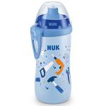 NUK Junior Cup tazza borraccia per bambini | 18+ mesi | Beccuccio spingi e tira a prova di perdite | Clip e cappuccio protettivo | Senza BPA | 300 ml | Azzurro Craft