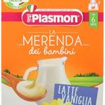 Plasmon Omogeneizzato La Merenda Nutri-Mune Latte e Vaniglia, 12 x 240 g