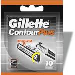 Gillette ContourPlus, Confezione da 10 Lamette da Barba di Ricambio, con Striscia Lubrificante, Tradizione e Innovazione per Meno Irritazioni