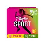 Playtex Sport Tampon Multipack, Unscented, 36-count Box (Pack of 2)