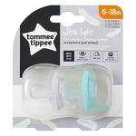 Tommee Tippee Succhietto Ultra-Light in Silicone, 6-18M, 2 pezzi