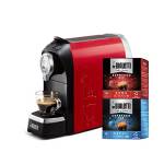 Bialetti Super, Macchina Caffè Espresso per Capsule in Alluminio, Incluse 32 Capsule, Supercompatta, Serbatoio 700 ml, Rosso