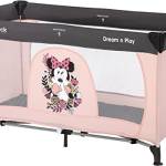 Hauck Lettino da Viaggio Dream N Play - Culla Neonato Fino a 15kg - Letto Pieghevole 60x120cm - Box Bambini Leggero con Borsa inclusa - Rosa Minnie