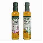 GARCÍA DE LA CRUZ - Olio extravergine di oliva, set regalo, olio aromatizzato, basilico e aglio, dalla Spagna, Montes de Toledo, bottiglie di vetro, confezione da 2-250 ml