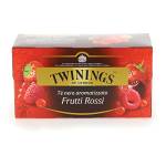 Twinings, Tè Nero ai Quattro Frutti Rossi, Aromatizzato alla Ciliegia, Ribes Rosso, Lampone e Fragola, Infusi e Tisane, Confezione da 25 Filtri