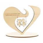 LAC Cuore Legno Personalizzato - Regalo San Valentino per Lui e Lei - Regali Anniversario Matrimonio, Compleanno, Natale