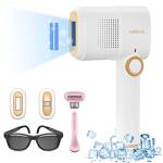 Epilatore Luce Pulsata, MORKOS IPL Epilatore Laser 999,999 Flash peli Donna e Uomo, Depilazione Indolore per Viso, Braccia, Gambe, Ascelle e linea Bikini, con 2 Modalità e 5 Livelli di Energia