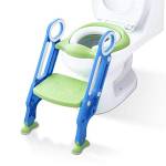 BabyBond Vasino da allenamento per bambini, con scala/scale, antiscivolo, stabile e regolabile in altezza, per bambini da 1 a 7 anni, colore: blu e verde