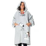 Coperta Felpa Hoodie Oversize Snoopy con Cappuccio, Felpa, Coperta con Maniche, Felpa Coperta in Pile 100% Microfibra, Taglia Oversize per Adulti, Grigio