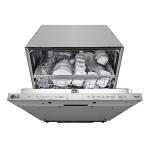 LG QuadWash DB242TX Lavastoviglie da Incasso a Scomparsa Totale, Serie 2, Classe D, 14 Coperti, 4 Bracci Irroratori, EasyRack+, Dual Zone, Wi-Fi, Motore Inverter Direct Drive, Acciaio