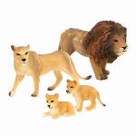 Terra by Battat - 4 pz Lion Family - Giocattolo di plastica Lion Safari Animali per bambini 3 anni +