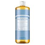 Dr. Bronner’s - Pure-Castile Liquid Soap (Baby Unscented, 32 ounce) - Made with Organic Oils, 18-in-1 Uses: Face, Hair, Laundry and Dishes, For Sensitive Skin and Babies, No Added Fragrance, Vegan