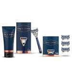 King C. Gillette Regolabarba Uomo, Rasoio a Mano Libera, Gel Da Barba Trasparente, 3 Lamette da Barba per Pelli Sensibili, Idea Regalo Uomo Kit Professionale