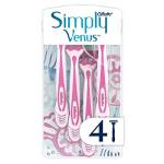 Gillette - Simply Venus3, Rasoio usa e getta , (1 x 4 pezzi)